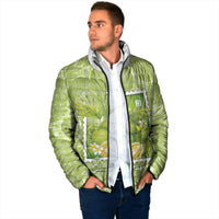 Aloha Hawaii Ulu Palaka Motifs Padded Jacket Hawaiian Breadfruit Stylized Stamp LT14 - Polynesian Pride