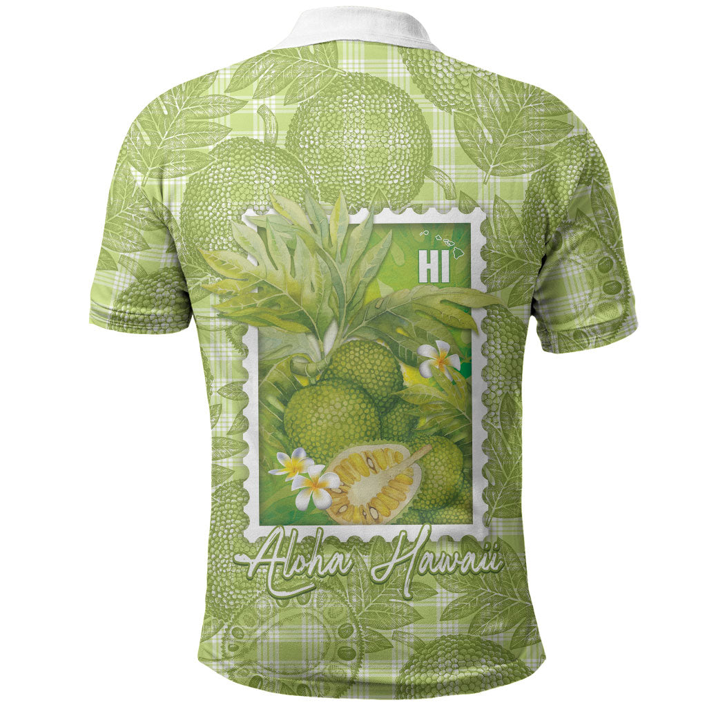 Aloha Hawaii Ulu Palaka Motifs Polo Shirt Hawaiian Breadfruit Stylized Stamp LT14 - Polynesian Pride