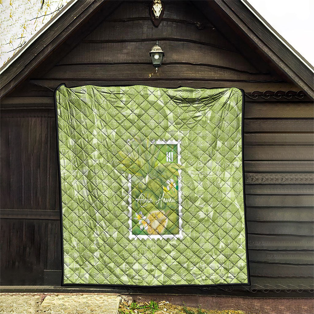 Aloha Hawaii Ulu Palaka Motifs Quilt Hawaiian Breadfruit Stylized Stamp LT14 - Polynesian Pride