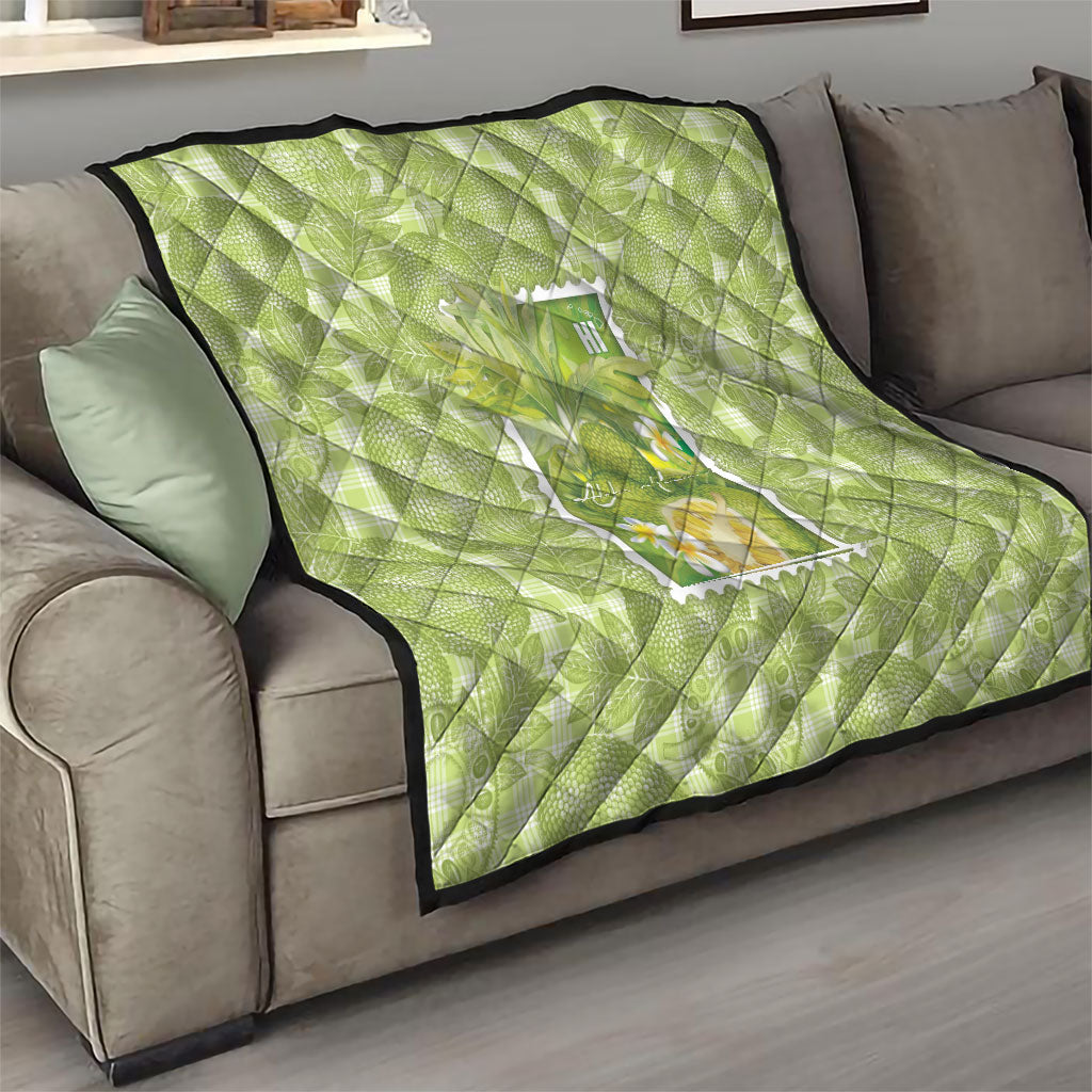 Aloha Hawaii Ulu Palaka Motifs Quilt Hawaiian Breadfruit Stylized Stamp LT14 - Polynesian Pride
