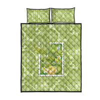 Aloha Hawaii Ulu Palaka Motifs Quilt Bed Set Hawaiian Breadfruit Stylized Stamp LT14 - Polynesian Pride