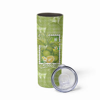 Aloha Hawaii Ulu Palaka Motifs Skinny Tumbler Hawaiian Breadfruit Stylized Stamp LT14 - Polynesian Pride