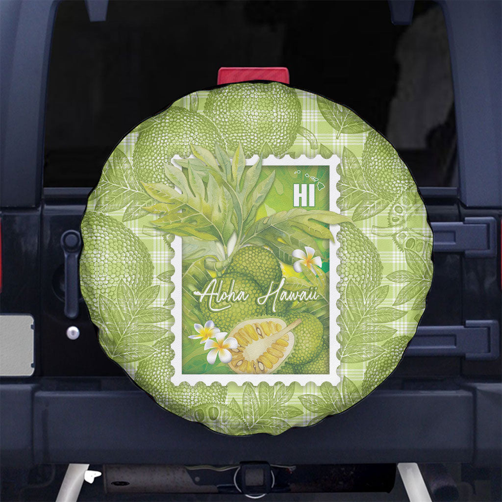 Aloha Hawaii Ulu Palaka Motifs Spare Tire Cover Hawaiian Breadfruit Stylized Stamp