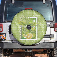 Aloha Hawaii Ulu Palaka Motifs Spare Tire Cover Hawaiian Breadfruit Stylized Stamp LT14 Green - Polynesian Pride