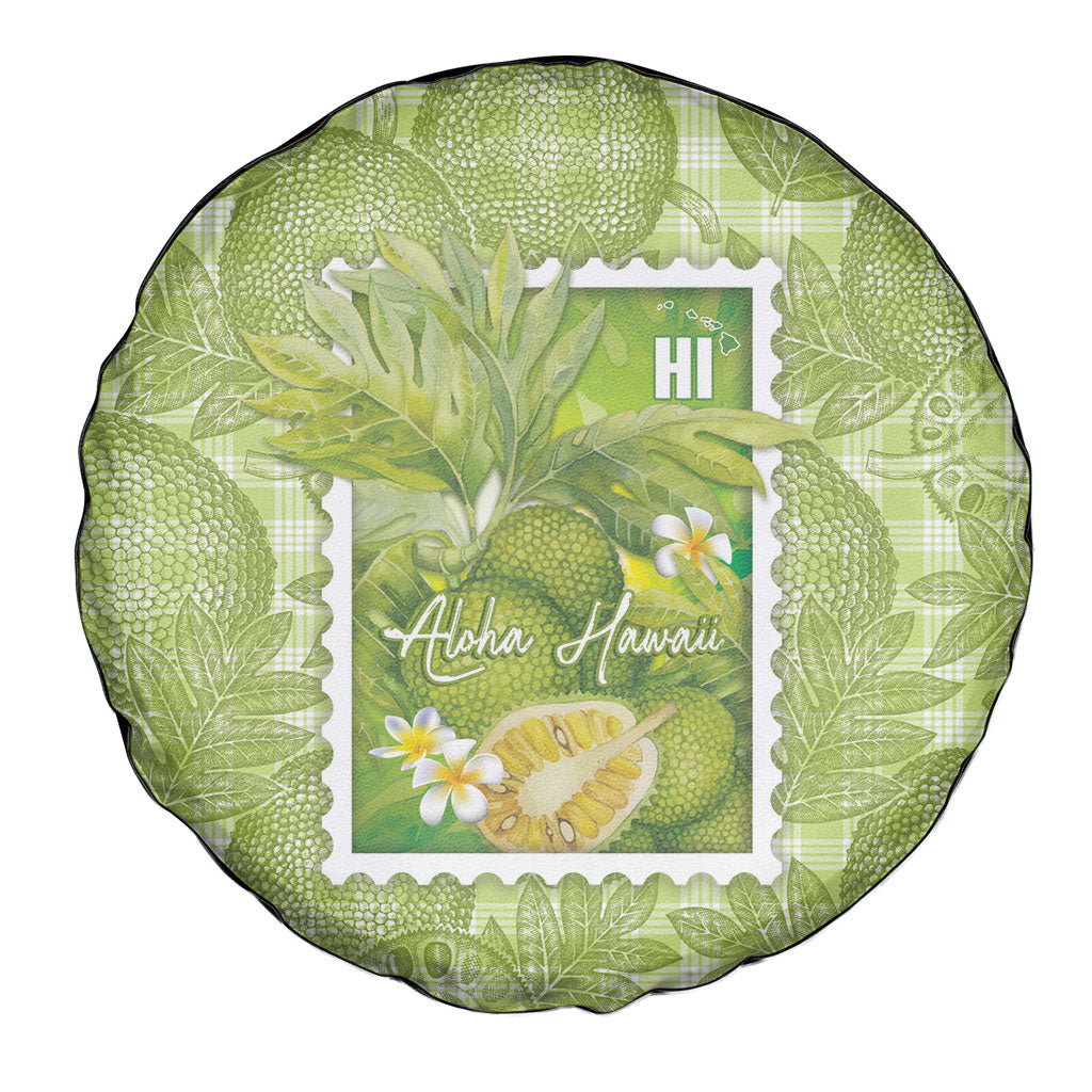 Aloha Hawaii Ulu Palaka Motifs Spare Tire Cover Hawaiian Breadfruit Stylized Stamp LT14 - Polynesian Pride
