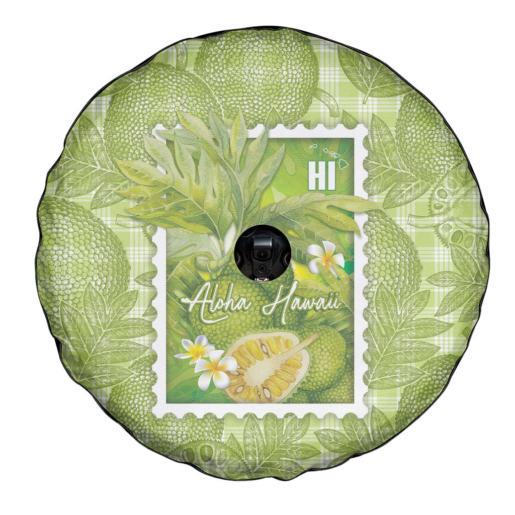 Aloha Hawaii Ulu Palaka Motifs Spare Tire Cover Hawaiian Breadfruit Stylized Stamp LT14 - Polynesian Pride