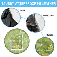 Aloha Hawaii Ulu Palaka Motifs Spare Tire Cover Hawaiian Breadfruit Stylized Stamp LT14 - Polynesian Pride