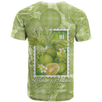 Aloha Hawaii Ulu Palaka Motifs T Shirt Hawaiian Breadfruit Stylized Stamp LT14 - Polynesian Pride