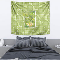 Aloha Hawaii Ulu Palaka Motifs Tapestry Hawaiian Breadfruit Stylized Stamp LT14 - Polynesian Pride