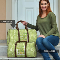 Aloha Hawaii Ulu Palaka Motifs Travel Bag Hawaiian Breadfruit Stylized Stamp LT14 - Polynesian Pride