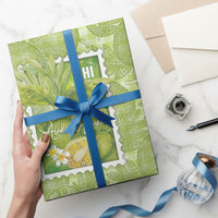 Aloha Hawaii Ulu Palaka Motifs Wrapping Paper Hawaiian Breadfruit Stylized Stamp LT14 - Polynesian Pride