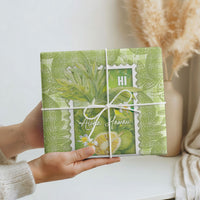 Aloha Hawaii Ulu Palaka Motifs Wrapping Paper Hawaiian Breadfruit Stylized Stamp LT14 - Polynesian Pride
