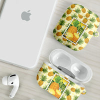 Aloha Hawaii Hala Kahiki Palaka Motifs AirPods Case Hawaiian Pineapple Stylized Stamp LT14 - Polynesian Pride