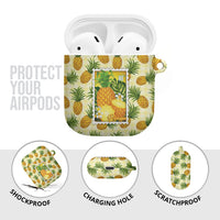 Aloha Hawaii Hala Kahiki Palaka Motifs AirPods Case Hawaiian Pineapple Stylized Stamp LT14 - Polynesian Pride