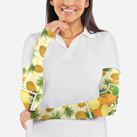 Aloha Hawaii Hala Kahiki Palaka Motifs Arm Sleeves Hawaiian Pineapple Stylized Stamp LT14 - Polynesian Pride