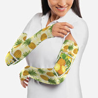 Aloha Hawaii Hala Kahiki Palaka Motifs Arm Sleeves Hawaiian Pineapple Stylized Stamp LT14 - Polynesian Pride