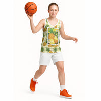 Aloha Hawaii Hala Kahiki Palaka Motifs Basketball Jersey Hawaiian Pineapple Stylized Stamp LT14 - Polynesian Pride