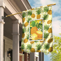 Aloha Hawaii Hala Kahiki Palaka Motifs Garden Flag Hawaiian Pineapple Stylized Stamp LT14 House Flag Yellow - Polynesian Pride