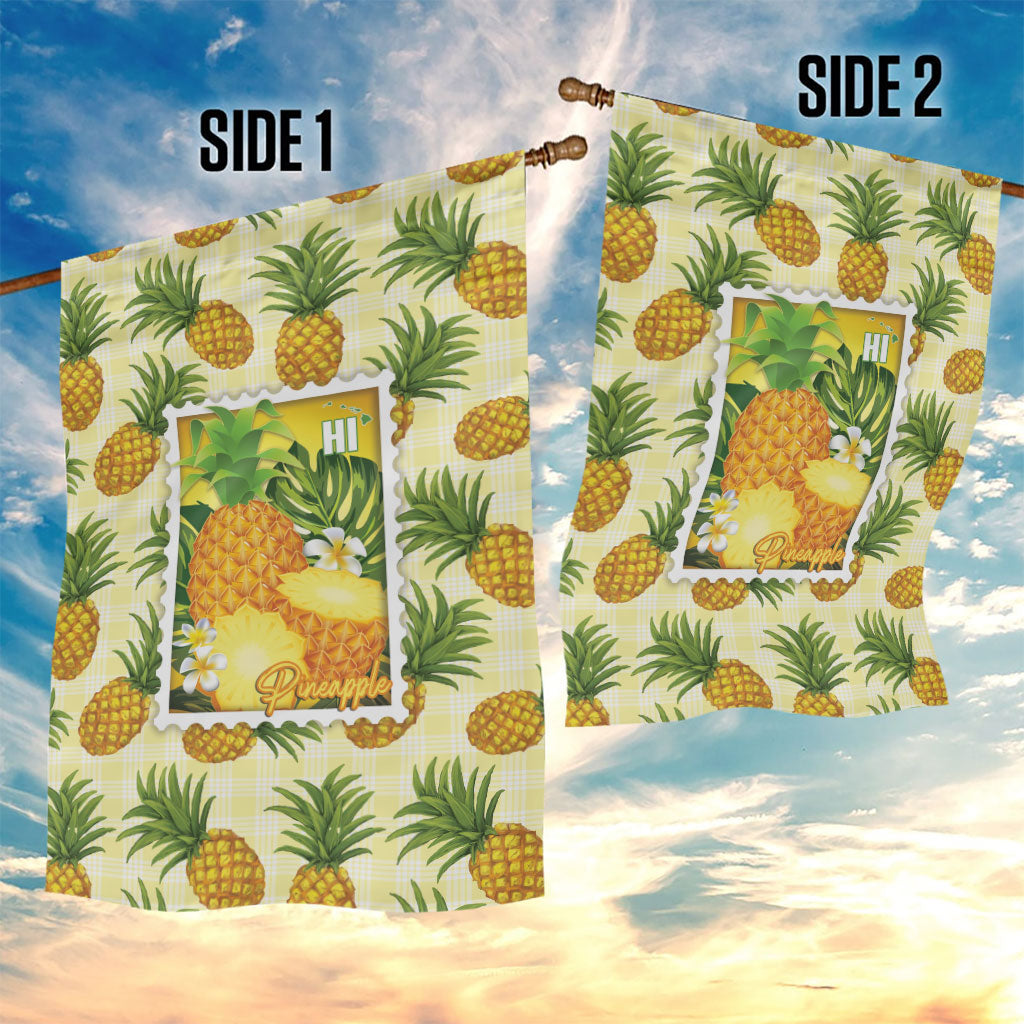 Aloha Hawaii Hala Kahiki Palaka Motifs Garden Flag Hawaiian Pineapple Stylized Stamp LT14 - Polynesian Pride