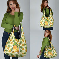 Aloha Hawaii Hala Kahiki Palaka Motifs Grocery Bag Hawaiian Pineapple Stylized Stamp LT14 - Polynesian Pride