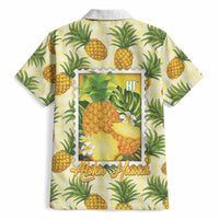 Aloha Hawaii Hala Kahiki Palaka Motifs Hawaiian Shirt Hawaiian Pineapple Stylized Stamp LT14 - Polynesian Pride