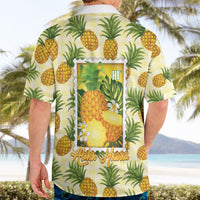 Aloha Hawaii Hala Kahiki Palaka Motifs Hawaiian Shirt Hawaiian Pineapple Stylized Stamp LT14 - Polynesian Pride