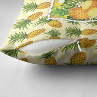 Aloha Hawaii Hala Kahiki Palaka Motifs Pillow Cover Hawaiian Pineapple Stylized Stamp LT14 - Polynesian Pride