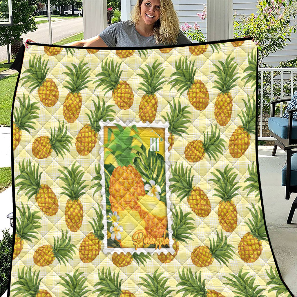Aloha Hawaii Hala Kahiki Palaka Motifs Quilt Hawaiian Pineapple Stylized Stamp