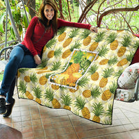 Aloha Hawaii Hala Kahiki Palaka Motifs Quilt Hawaiian Pineapple Stylized Stamp LT14 - Polynesian Pride