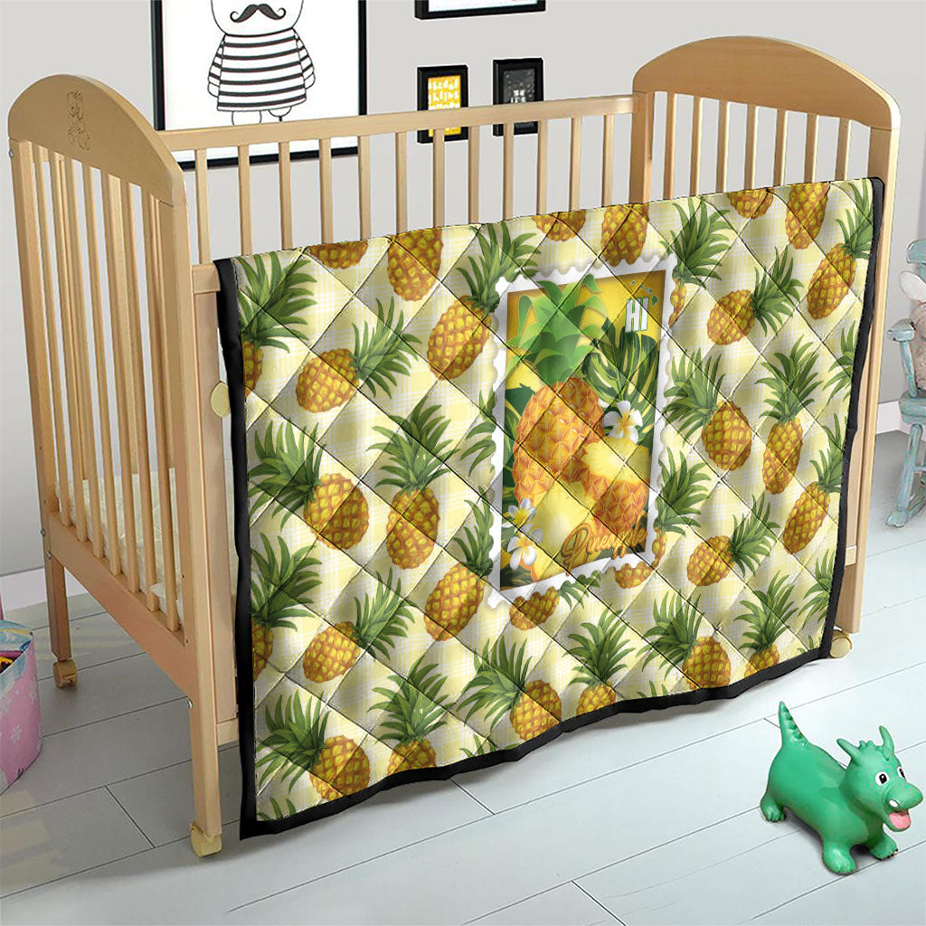 Aloha Hawaii Hala Kahiki Palaka Motifs Quilt Hawaiian Pineapple Stylized Stamp LT14 - Polynesian Pride