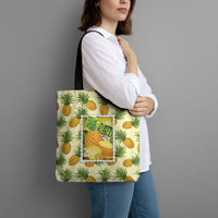 Aloha Hawaii Hala Kahiki Palaka Motifs Tote Bag Hawaiian Pineapple Stylized Stamp LT14 - Polynesian Pride