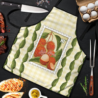 Aloha Hawaii Rambutan Palaka Motifs Apron Hawaiian Fruit Stylized Stamp LT14 Yellow - Polynesian Pride