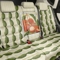 Aloha Hawaii Rambutan Palaka Motifs Back Car Seat Cover Hawaiian Fruit Stylized Stamp LT14 - Polynesian Pride