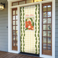 Aloha Hawaii Rambutan Palaka Motifs Door Cover Hawaiian Fruit Stylized Stamp LT14 - Polynesian Pride