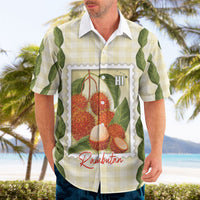 Aloha Hawaii Rambutan Palaka Motifs Hawaiian Shirt Hawaiian Fruit Stylized Stamp LT14 - Polynesian Pride