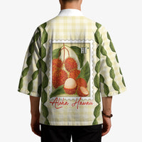 Aloha Hawaii Rambutan Palaka Motifs Kimono Hawaiian Fruit Stylized Stamp LT14 - Polynesian Pride