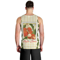 Aloha Hawaii Rambutan Palaka Motifs Men Tank Top Hawaiian Fruit Stylized Stamp LT14 - Polynesian Pride