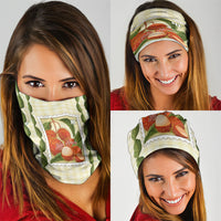 Aloha Hawaii Rambutan Palaka Motifs Neck Gaiter Hawaiian Fruit Stylized Stamp LT14 - Polynesian Pride