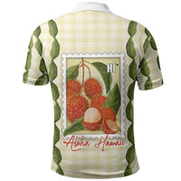 Aloha Hawaii Rambutan Palaka Motifs Polo Shirt Hawaiian Fruit Stylized Stamp LT14 - Polynesian Pride