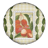 Aloha Hawaii Rambutan Palaka Motifs Spare Tire Cover Hawaiian Fruit Stylized Stamp LT14 - Polynesian Pride