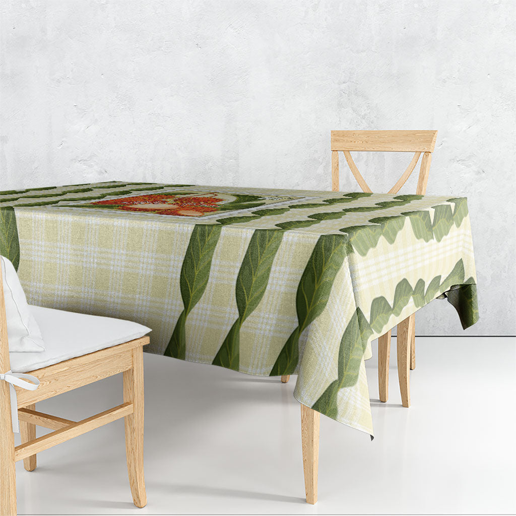 Aloha Hawaii Rambutan Palaka Motifs Tablecloth Hawaiian Fruit Stylized Stamp LT14 - Polynesian Pride