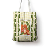 Aloha Hawaii Rambutan Palaka Motifs Tote Bag Hawaiian Fruit Stylized Stamp LT14 - Polynesian Pride