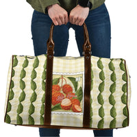 Aloha Hawaii Rambutan Palaka Motifs Travel Bag Hawaiian Fruit Stylized Stamp LT14 Yellow - Polynesian Pride
