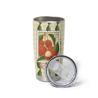 Aloha Hawaii Rambutan Palaka Motifs Tumbler Cup Hawaiian Fruit Stylized Stamp LT14 - Polynesian Pride