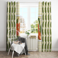 Aloha Hawaii Rambutan Palaka Motifs Window Curtain Hawaiian Fruit Stylized Stamp LT14 - Polynesian Pride