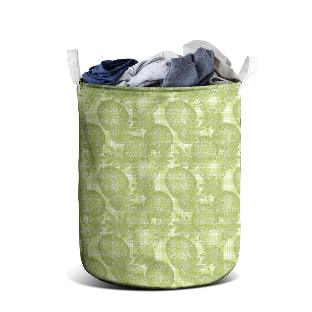 Omaomao Hawaii Breadfruit Palaka Motifs Laundry Basket LT14 - Polynesian Pride