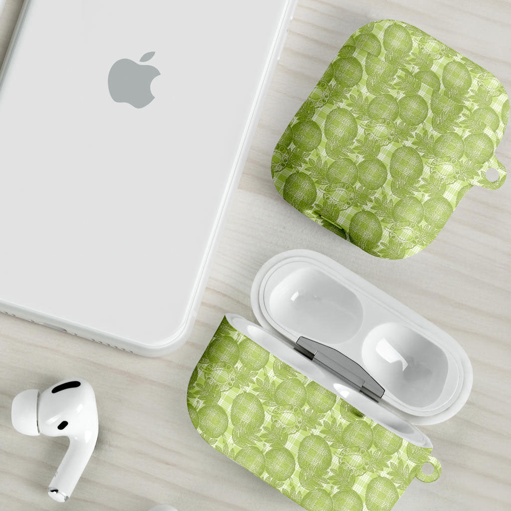 Omaomao Hawaii Breadfruit Palaka Motifs AirPods Case LT14 - Polynesian Pride