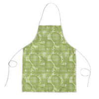 Omaomao Hawaii Breadfruit Palaka Motifs Apron LT14 Green - Polynesian Pride