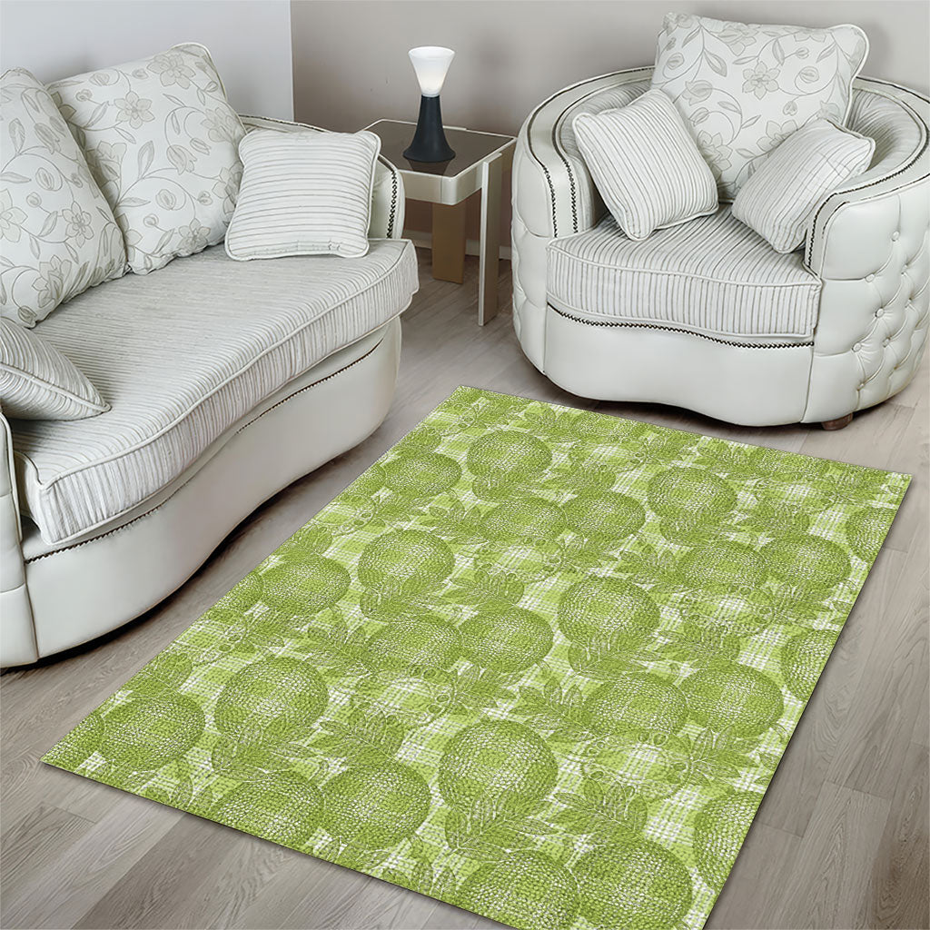 Omaomao Hawaii Breadfruit Palaka Motifs Area Rug LT14 - Polynesian Pride