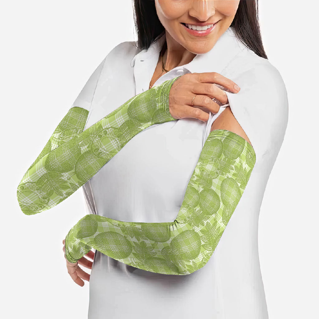 Omaomao Hawaii Breadfruit Palaka Motifs Arm Sleeves LT14 - Polynesian Pride